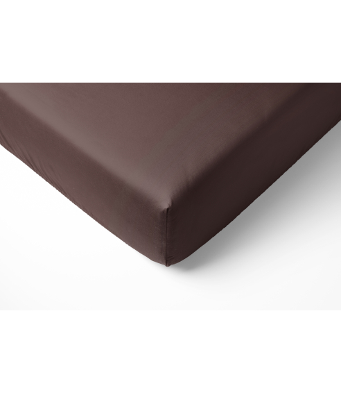 Satin Bettlaken „Chocolate“. Bettlaken ohne gummizug