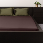 Satin Bettlaken „Chocolate“. Bettlaken ohne gummizug, 150x220 cm, 180x220 cm, 200x220 cm, 220x240 cm