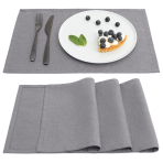 Tischset „Linen grey“ 4 stk.. Tischdecke aus Leinen, 30x45 cm