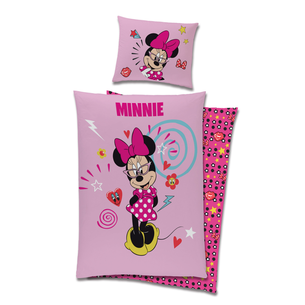 Bettwäsche set "Minnie". Kinderbettwäsche, 135/140x200 cm