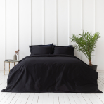 Premium satin bettwäsche set "Midnight". Bettwäsche aus Satin, 135/140x200 cm, 200x200 cm, 200x220 cm