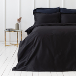 Premium satin bettwäsche set "Midnight". Bettwäsche aus Satin, 135/140x200 cm, 200x200 cm, 200x220 cm