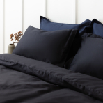 Premium satin bettwäsche set "Midnight". Bettwäsche aus Satin, 135/140x200 cm, 200x200 cm, 200x220 cm