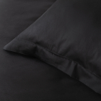 Premium satin bettwäsche set "Midnight". Bettwäsche aus Satin, 135/140x200 cm, 200x200 cm, 200x220 cm