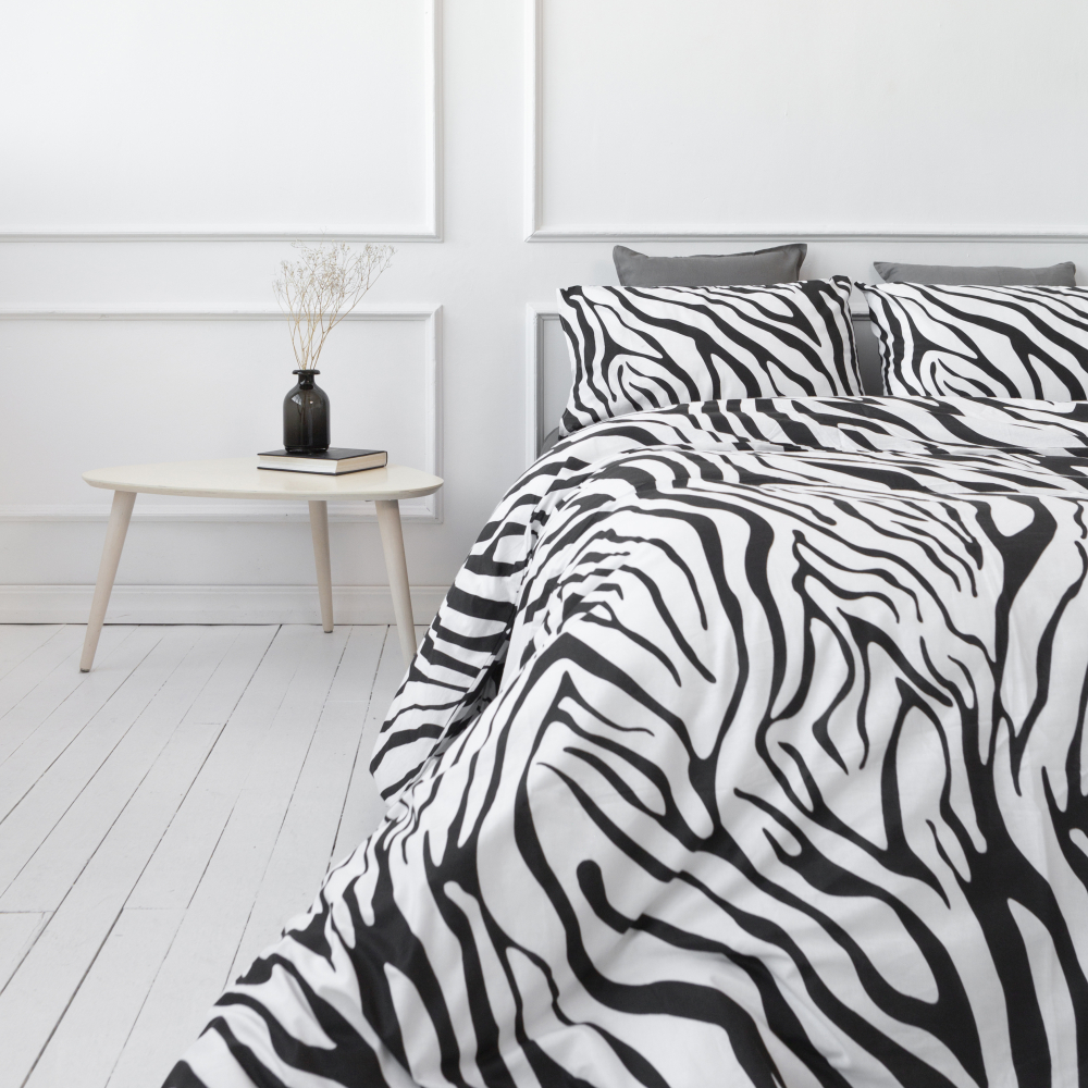 Bettwäsche set "Zebra". Bettwäsche Baumwolle, 135/140x200 cm, 155/160x200 cm