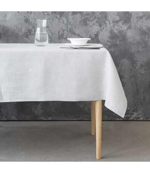 Leinen Tischdecke „Linen grey“. Tischdecke aus Leinen