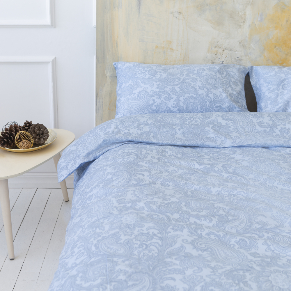 Premium satin bettwäsche set "Ocean“. Bettwäsche aus Satin, 155/160x200 cm, 200x200 cm