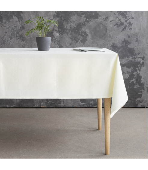 Tischdecke „Creamy square“. Tischdecken aus Baumwolle