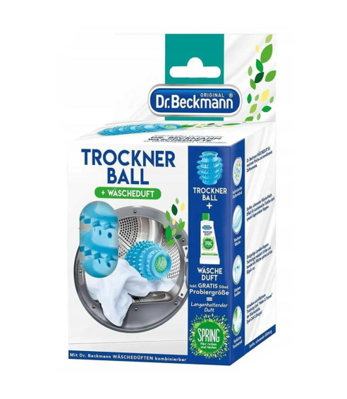 Trocknerbälle + Weichspüler "Dryer balls Dr. Beckmann". Reinigungsmittel