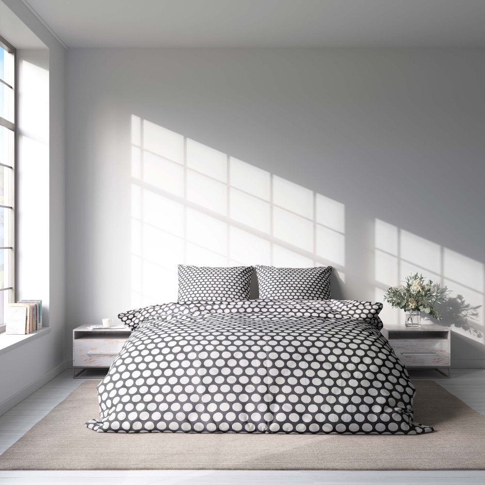 Bettwäsche set "Grey Ripple". Bettwäsche 140x200, 135/140x200 cm, 150x200 cm, 155/160x200 cm, 180x200 cm, 200x200 cm, 200x220 cm, 220x240 cm