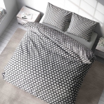 Bettwäsche set "Grey Ripple". Bettwäsche 140x200, 135/140x200 cm, 150x200 cm, 155/160x200 cm, 180x200 cm, 200x200 cm, 200x220 cm, 220x240 cm