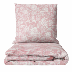 Bettwäsche set „Provance Coral“. Bettwäsche 140x200, 135/140x200 cm, 200x200 cm, 200x220 cm. Bettwäscheset in zartem rosa mit eleganten weißen rosenmotiven, die ihrem schlafzimmer einen romantischen touch verleihen.