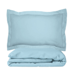 Premium satin bettwäsche set "Ice blue". Bettwäsche aus Satin, 200x200 cm, 200x220 cm