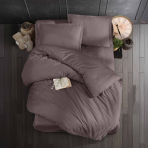 Premium satin bettwäsche set "Lilac“. Bettwäsche aus Satin, 200x200 cm, 200x220 cm. Bettwäsche in sattem dunklem lila, die jedem schlafzimmer einen hauch von eleganz und wärme verleiht.