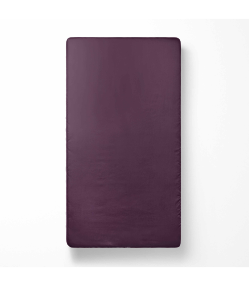 Satin Bettlaken „Plum glow“. Bettlaken ohne gummizug