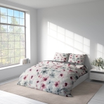 Premium satin bettwäsche set "Floral". Bettwäsche aus Satin, 140x200 cm, 150x200 cm, 160x200 cm, 180x200 cm, 200x200 cm, 200x220 cm