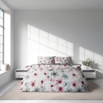 Premium satin bettwäsche set "Floral". Bettwäsche aus Satin, 140x200 cm, 150x200 cm, 160x200 cm, 180x200 cm, 200x200 cm, 200x220 cm