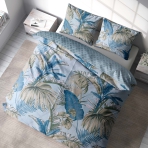 Satin bettwäsche set "Rainforest". Bettwäsche aus Satin, 140x200 cm, 150x200 cm, 160x200 cm, 180x200 cm, 200x200 cm, 200x220 cm