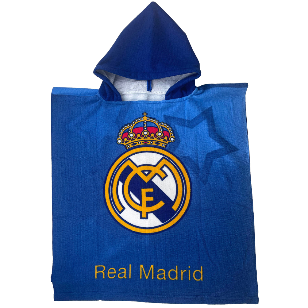 Kinder Poncho Handtuch „Real Madrid“. Badetücher